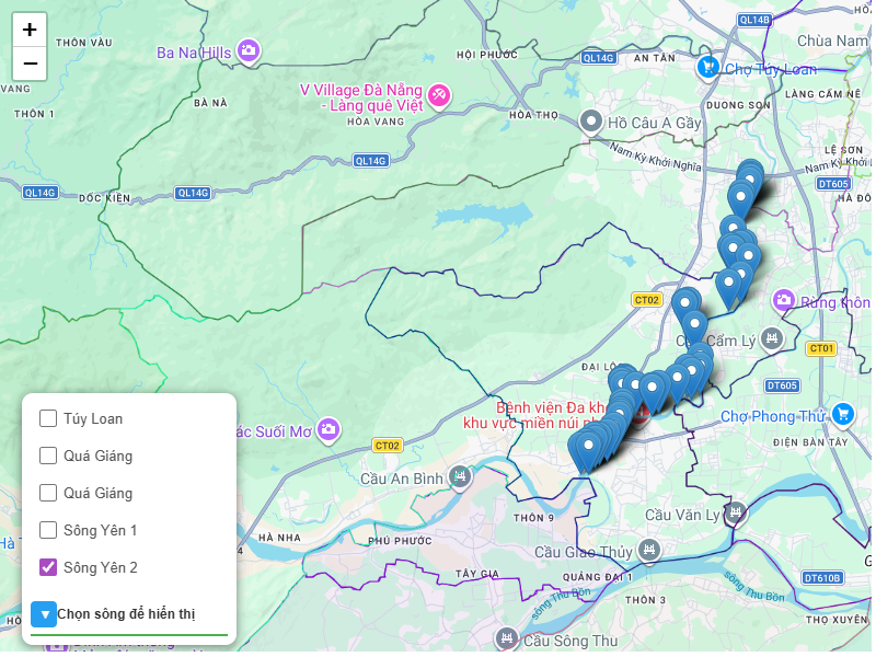 Bản đồ đường thủy nội địa Đà Nẵng
